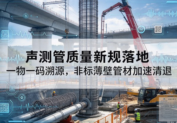 石楼声测管质量新规落地，一物一码溯源，非标薄壁管材加速清退