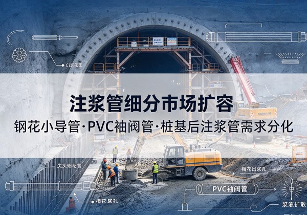 石楼注浆管细分市场扩容，隧道钢花小导管、PVC 袖阀管、桩基后注浆管需求分化
